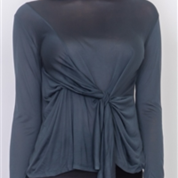 SIDE TIE JERSEY TOP - Picture 1 of 3